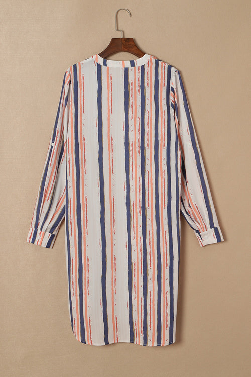 Striped High-Low Longline Shirt