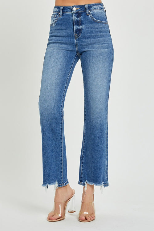 RISEN High Rise Straight Jeans