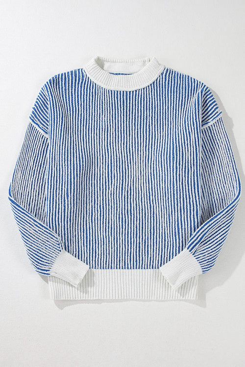 Round Neck Dropped Shoulder Sweater