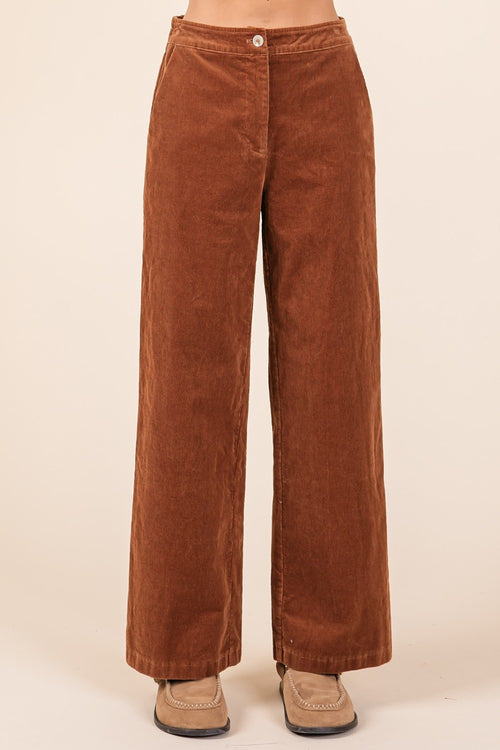 Mittoshop Corduroy Back Elastic Waist Pants