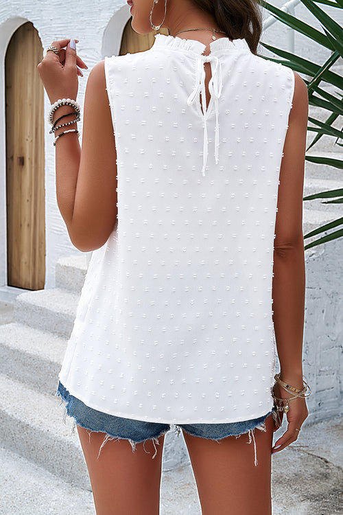 Devine Swiss Dot Round Neck Tank