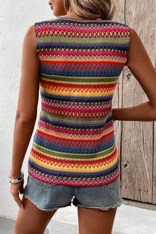 Contrast Round Neck Tank