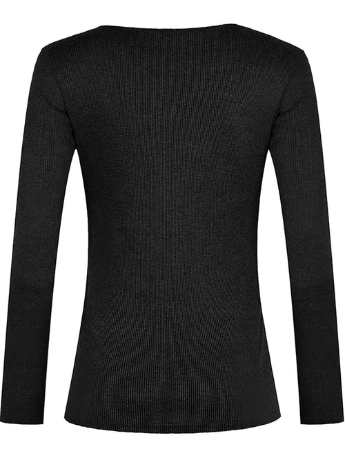 Full Size Half Snap Long Sleeve T-Shirt