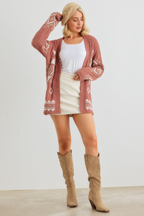 VERY J/Loveriche Open Front Long Sleeve Cardigan