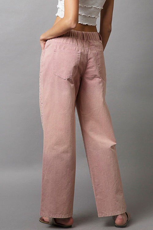 POL Embellishments Gradient Wide Leg Pants