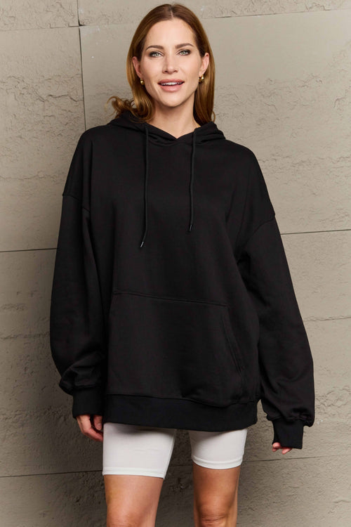 Full Size Drawstring Long Sleeve Hoodie