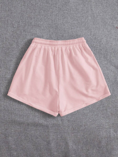 Drawstring Pocketed Elastic Waist Shorts