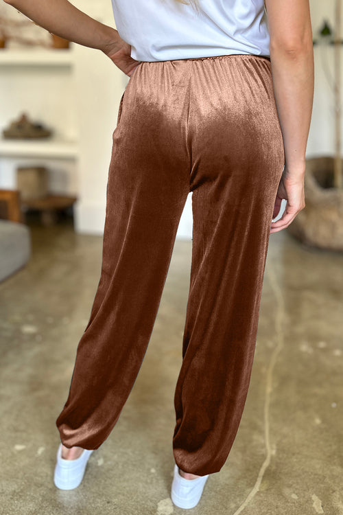 Pocketed Elastic Waist Joggers