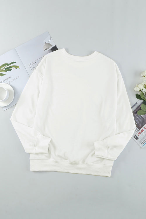 Round Neck Dropped Shoulder Sweatshirt