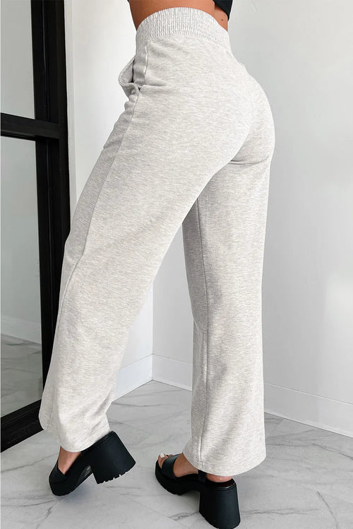 Elastic Waist Active Pants with Pockets