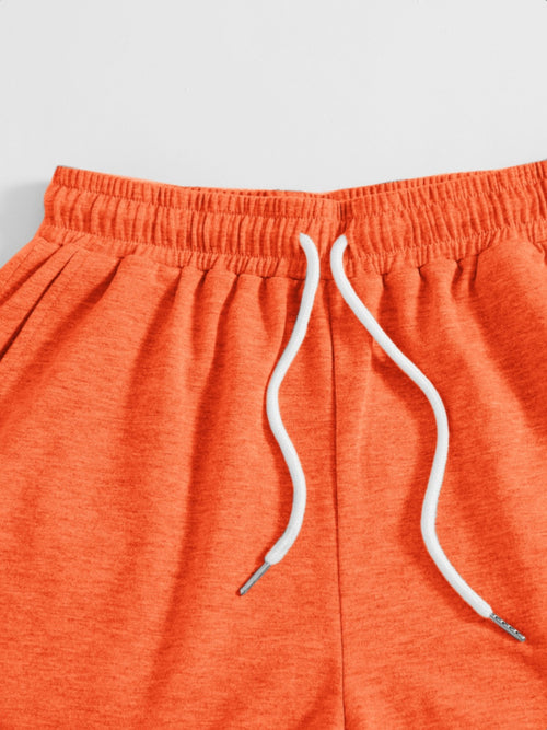 Drawstring Pocketed Elastic Waist Shorts