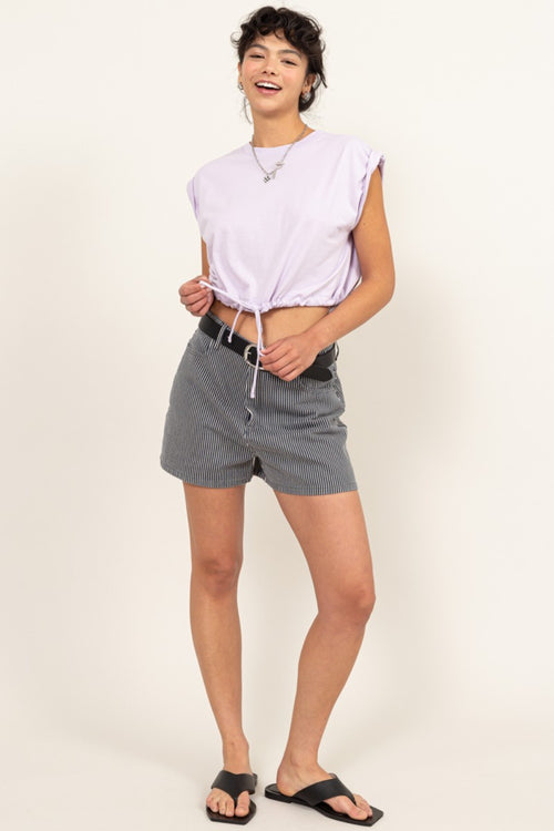 HYFVE Drawstring Hem Crop Top