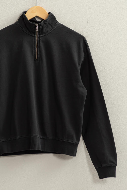 HYFVE Half Zip Drop Shoulder Sweatshirt