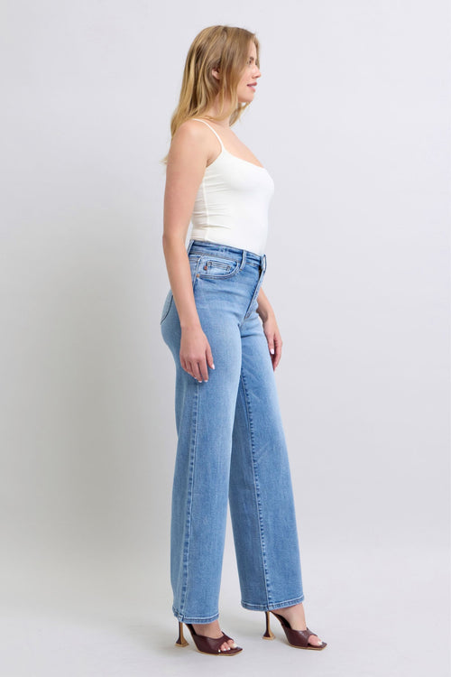 Judy Blue Full Size Wide Leg Jeans with Pockets