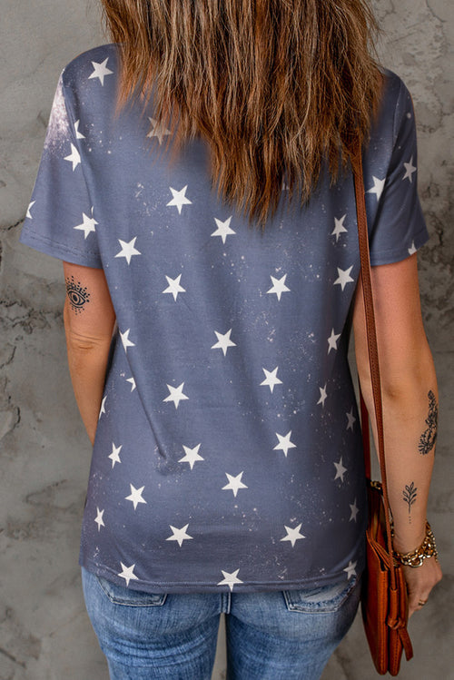 AMERICA Round Neck Short Sleeve T-Shirt