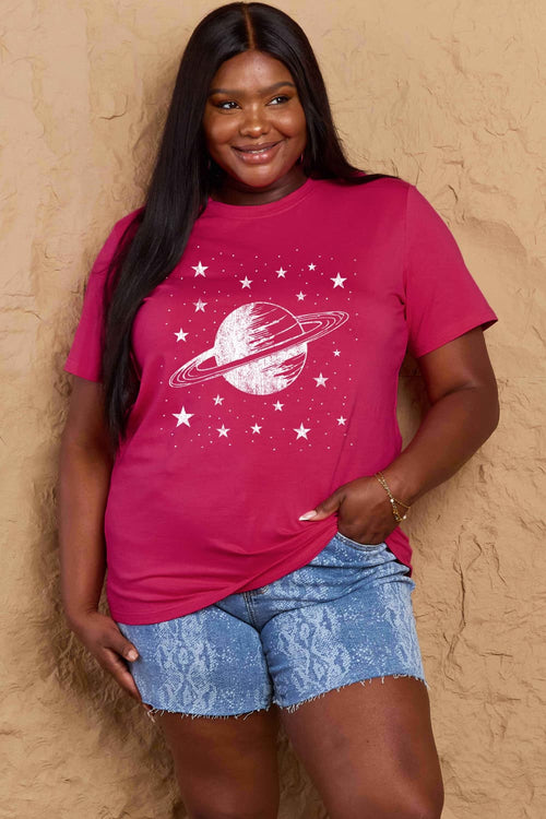 Simply Love Full Size Planet Graphic Cotton T-Shirt