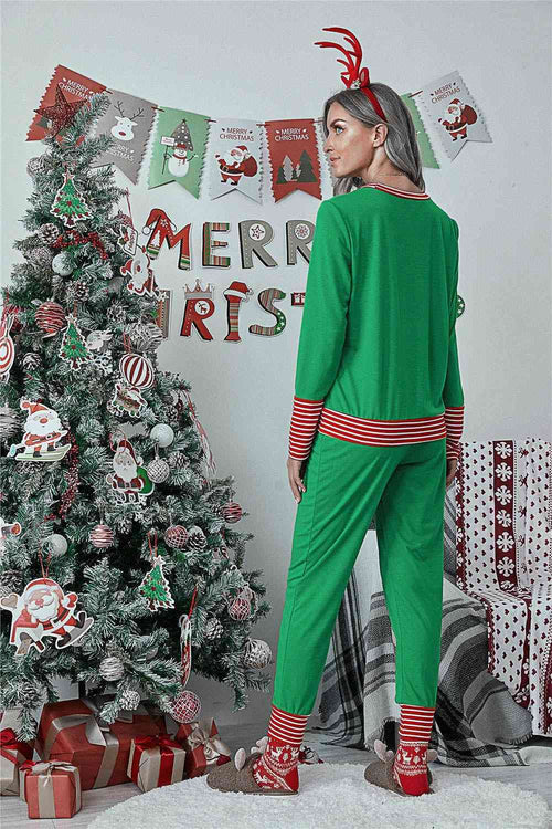Full Size MERRY CHRISTMAS Graphic Top and Pants Lounge Set
