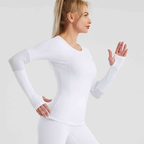 Long Sleeve Round Neck Sports Top