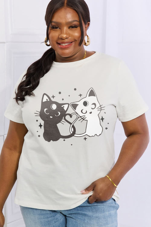 Simply Love Full Size Cats Graphic Cotton Tee