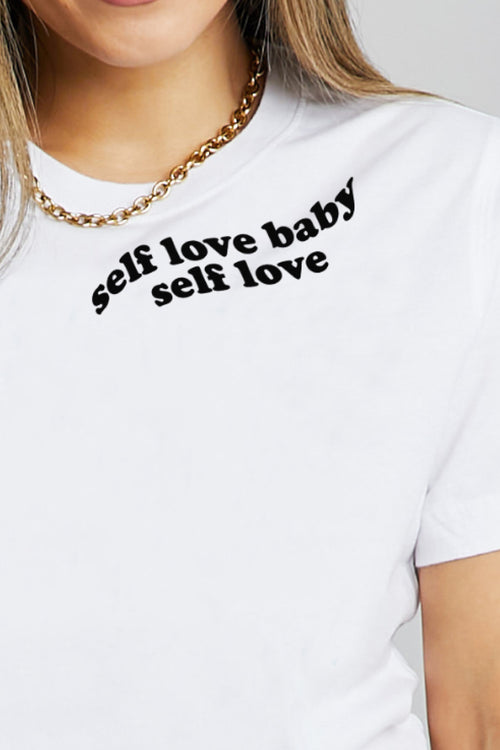 Simply Love Full Size SELF LOVE BABY SELF LOVE Graphic Cotton T-Shirt